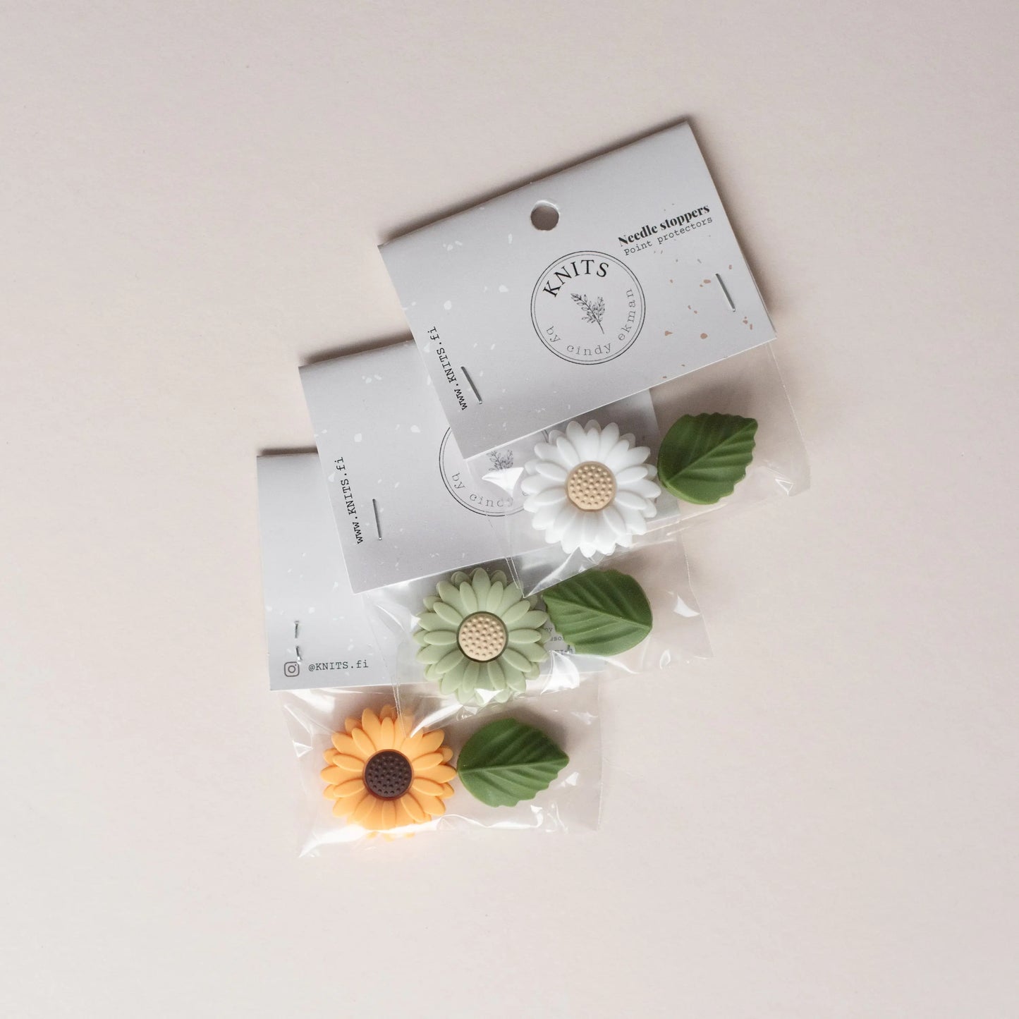 Needle stopper - Sunflower set KNITS by cindy ekman