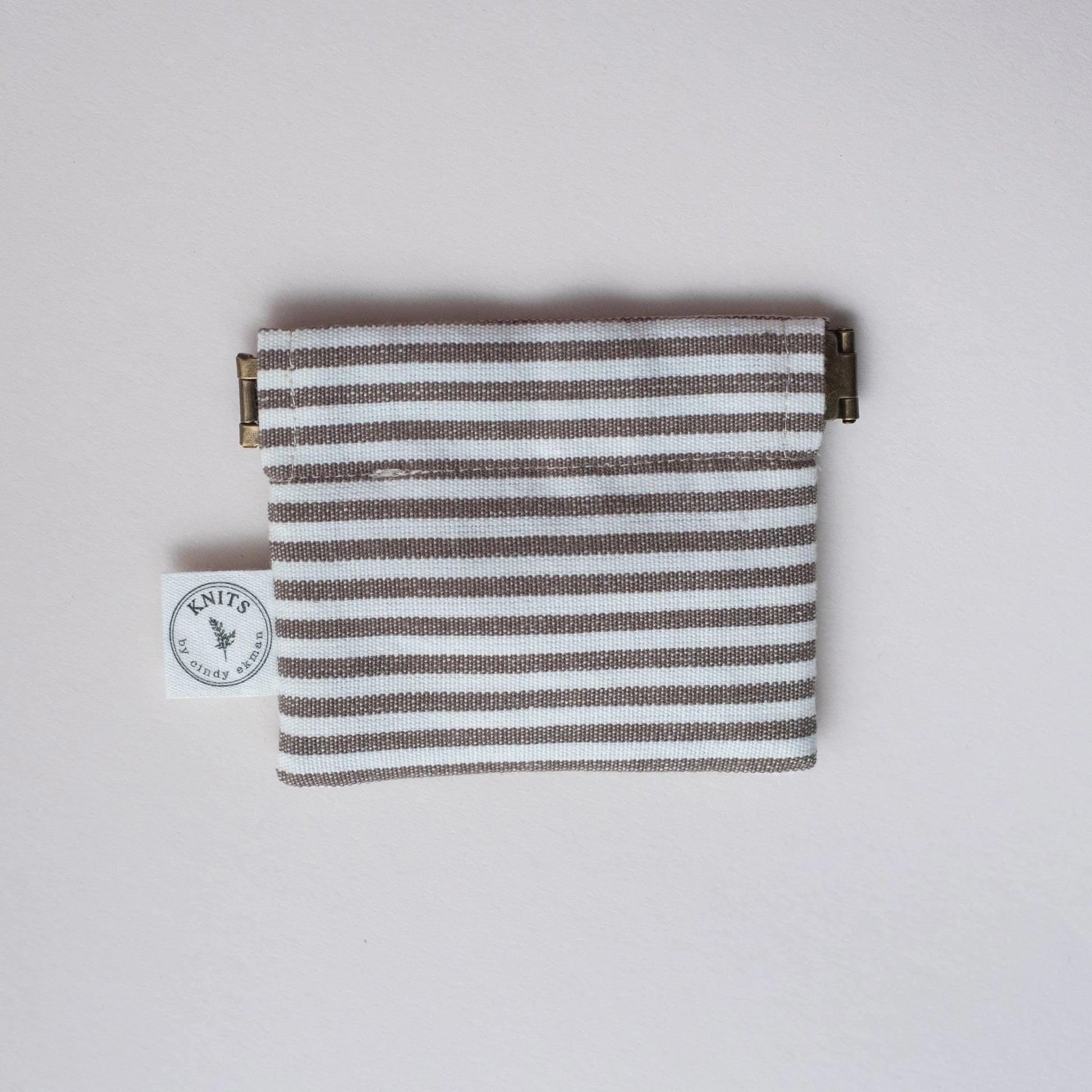 Knitting bag 100% linen spriped