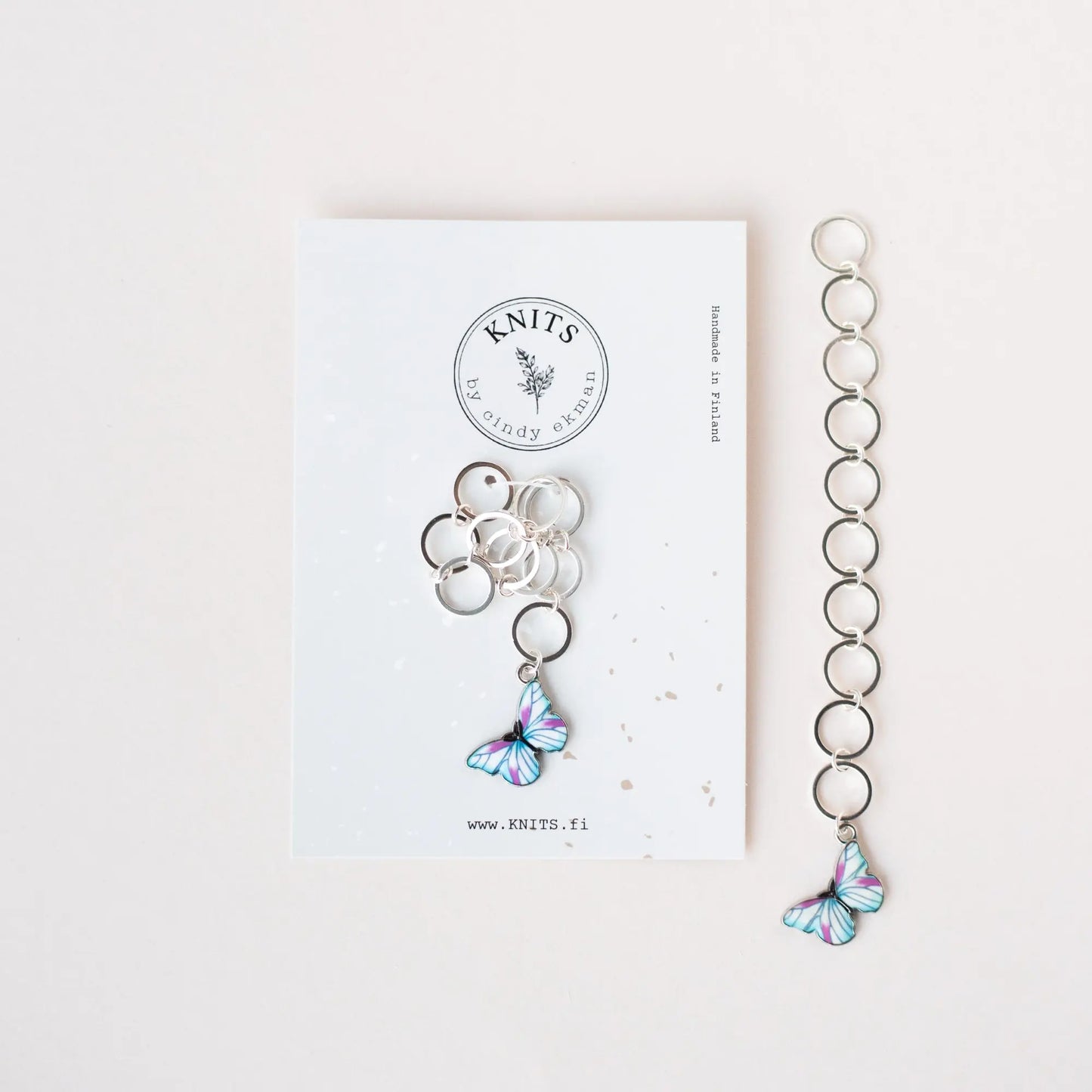 Row counter Butterfly turquoise KNITS by cindy ekman