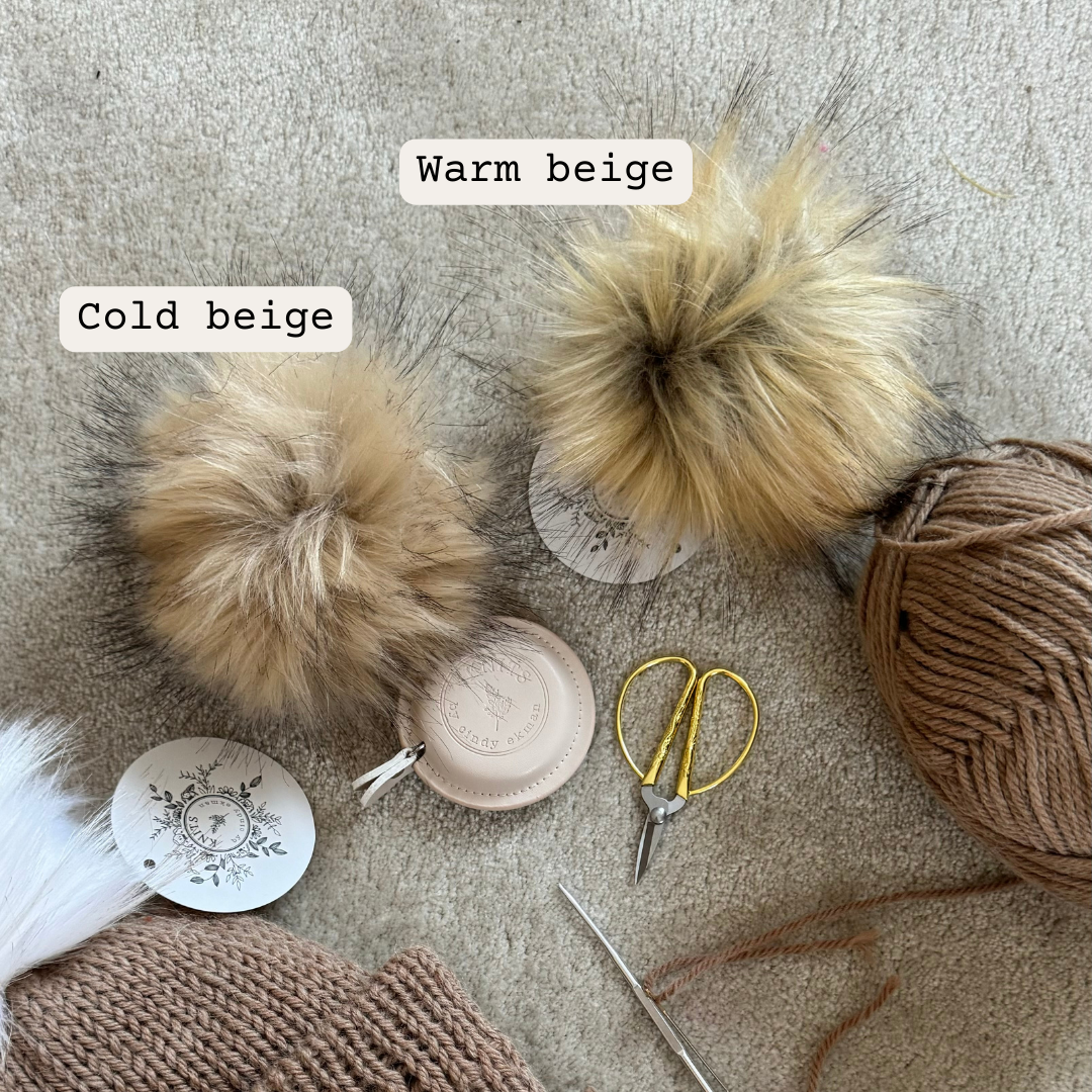 Faux fur Pom pom KNITS by cindy ekman