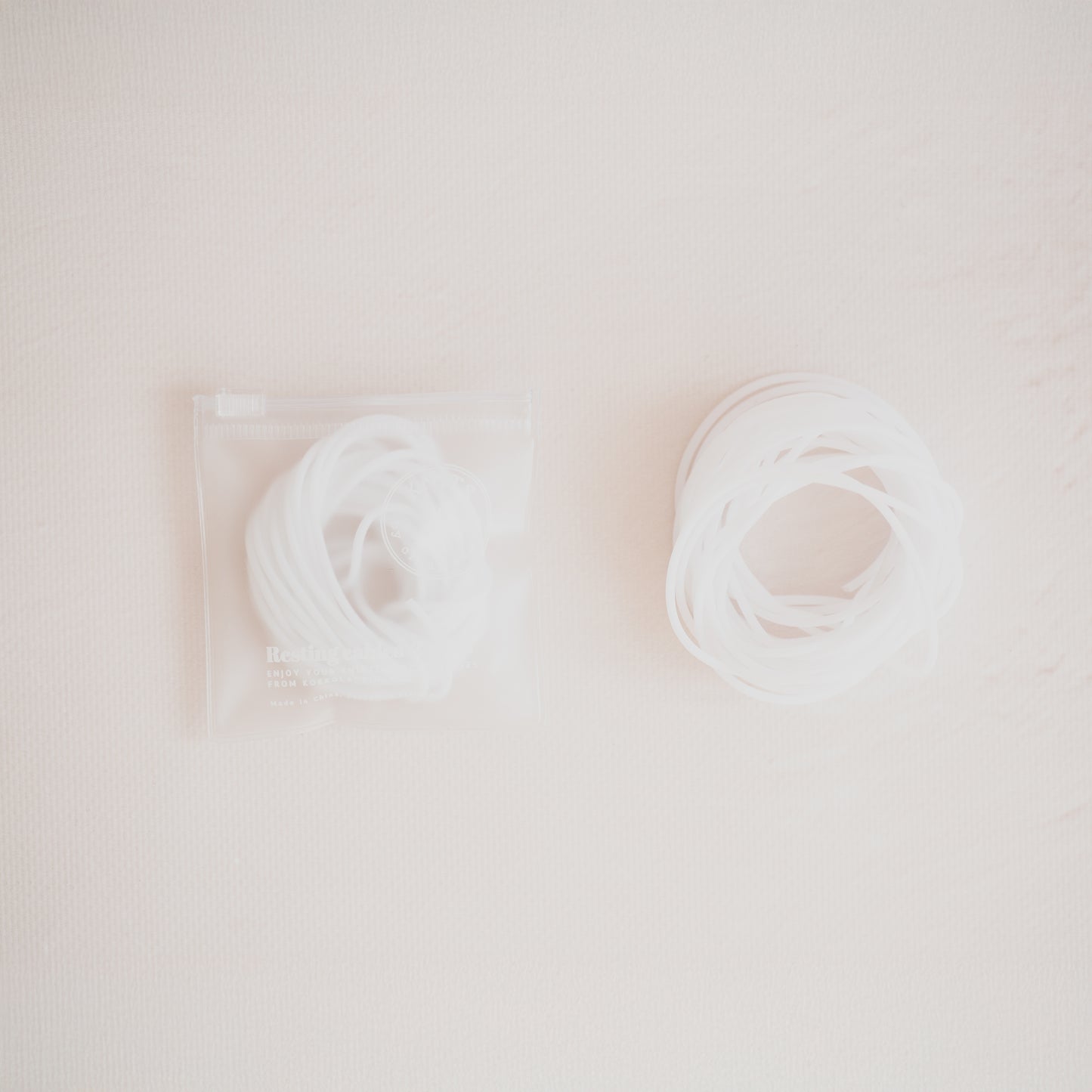 Resting cables in ziplock bags