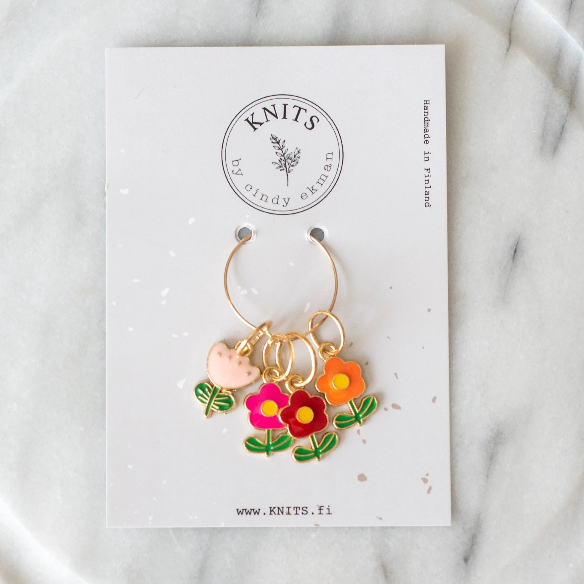 Flower meadow - knittingmarkers set of 4pcs KNITS by cindy ekman