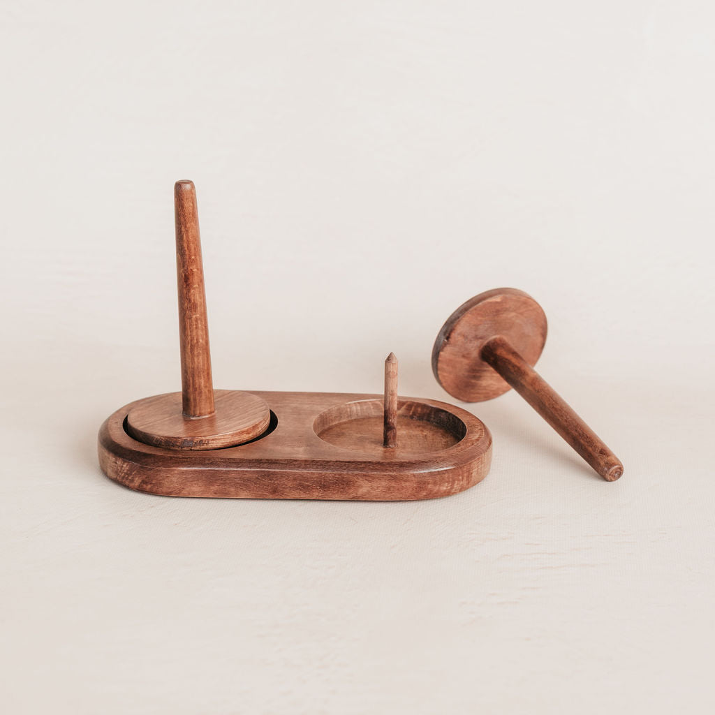 wooden yarn holder