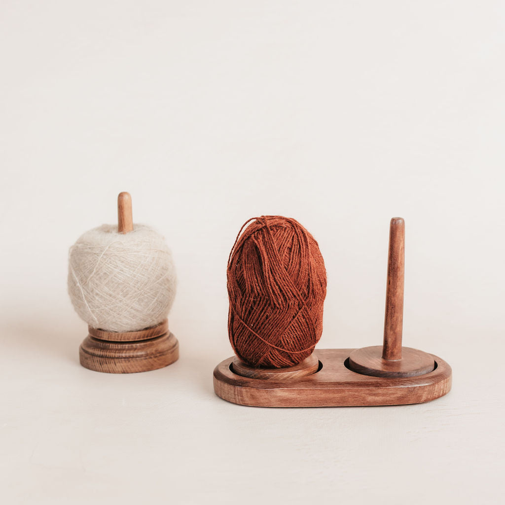 yarn holder spinning wooden
