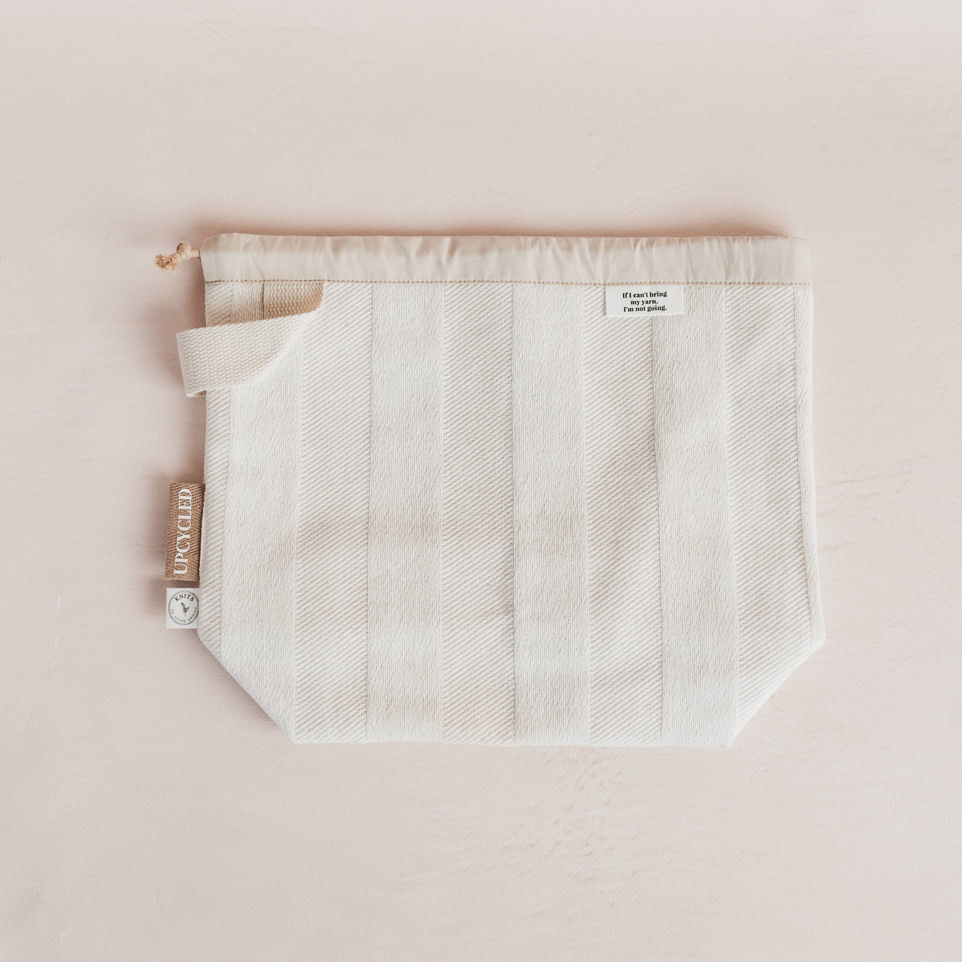 project bag upcycled knitting bag