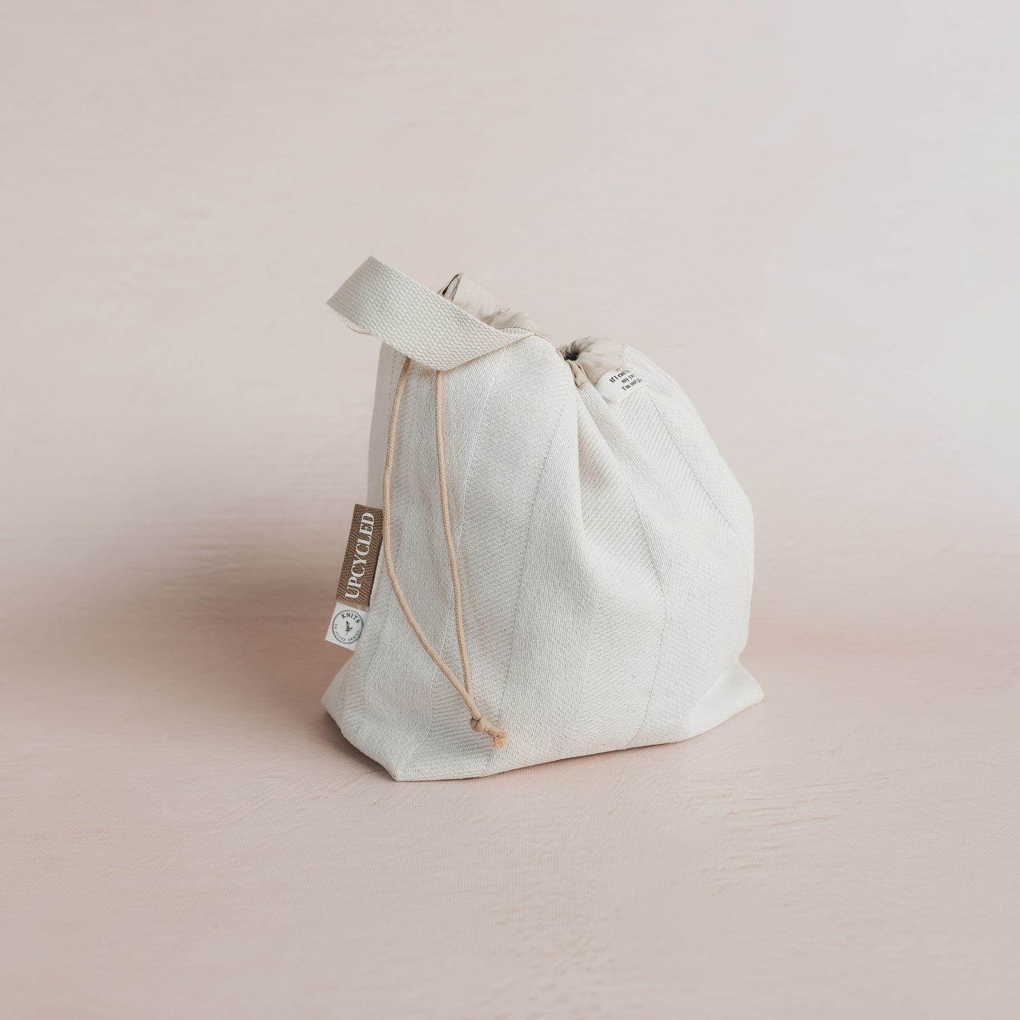 project bag upcycled knitting bag