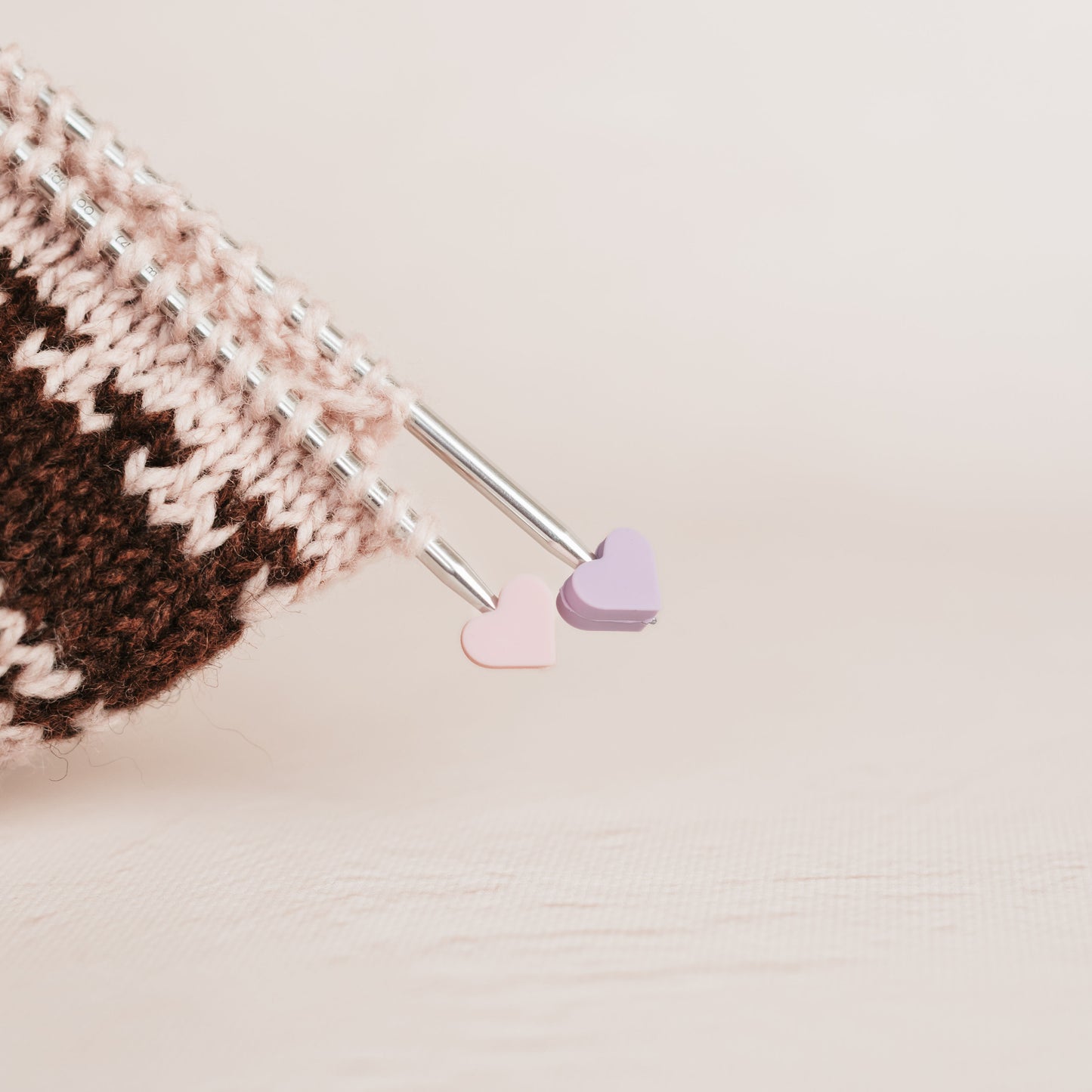 Needle stoppers - Hjärtan rosa