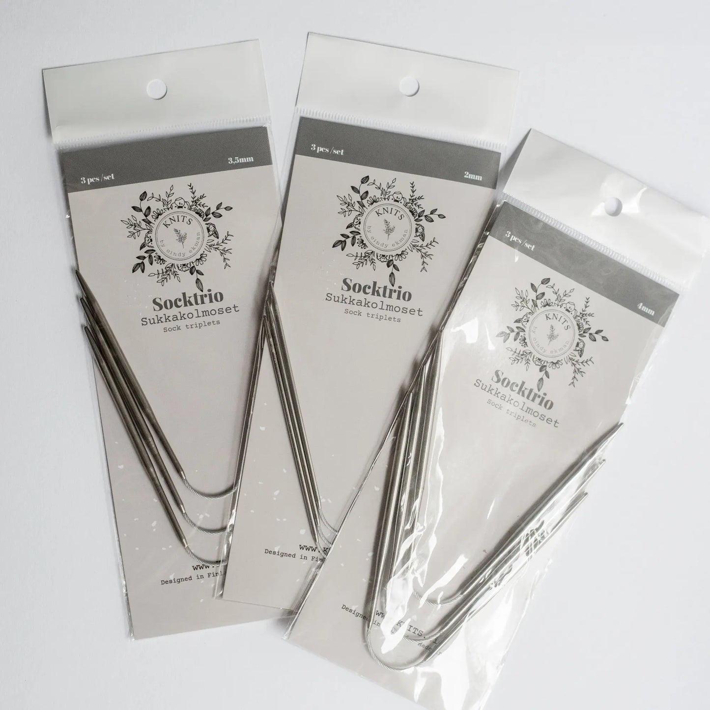 Sock Trio needles • 3 pcs Lightweight Comfort for Seamless Knitting