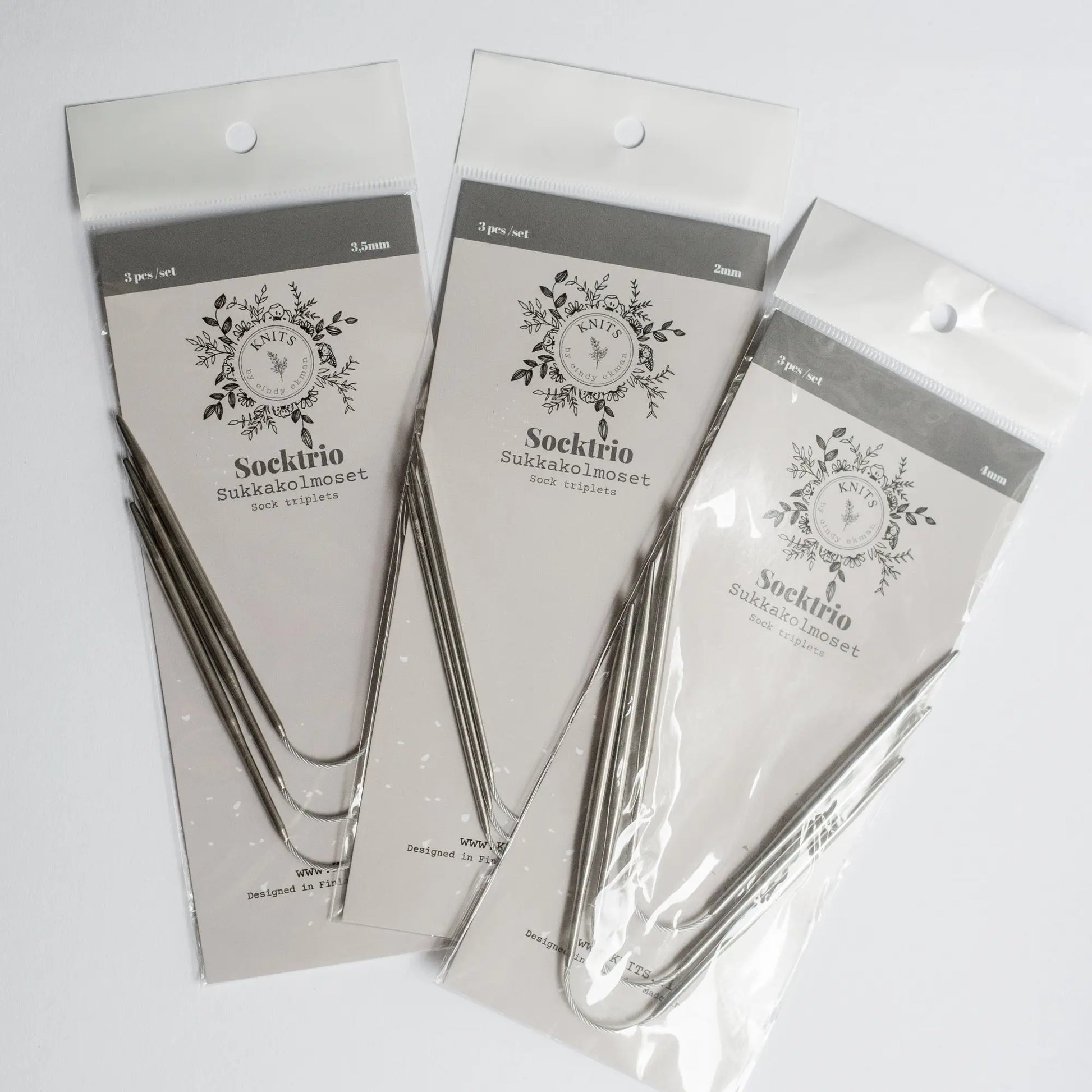 Sock Trio needles • 3 pcs  Lightweight Comfort for Seamless Knitting