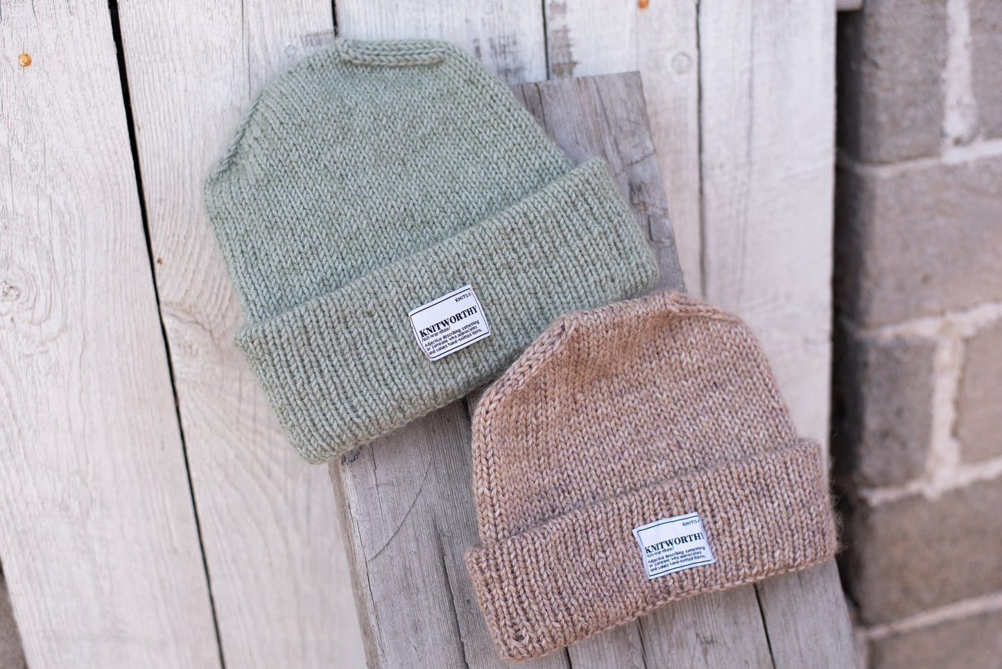 knitted beanie pattern for kids with brim