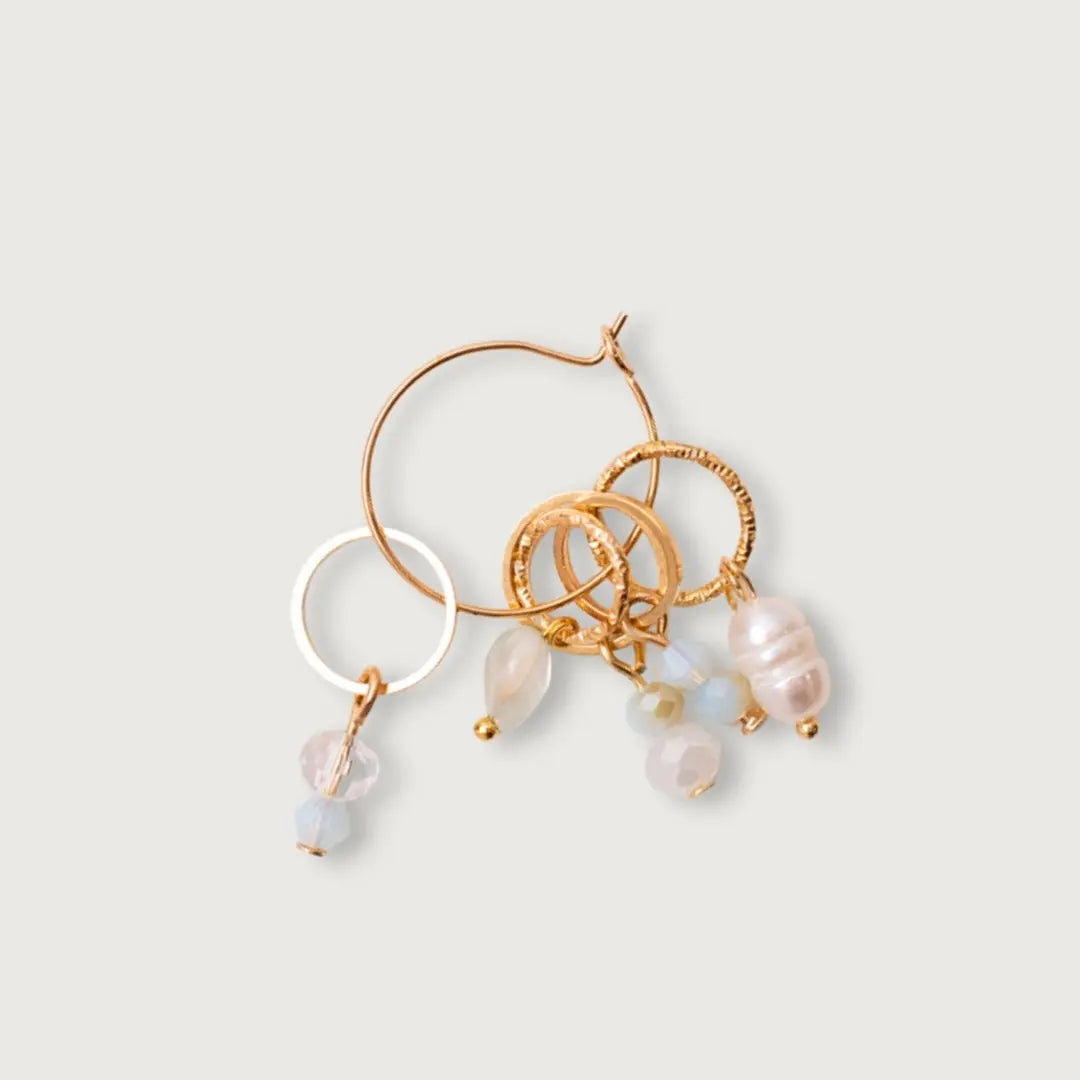 Sparkling set Light blue Gold KNITS by cindy ekman