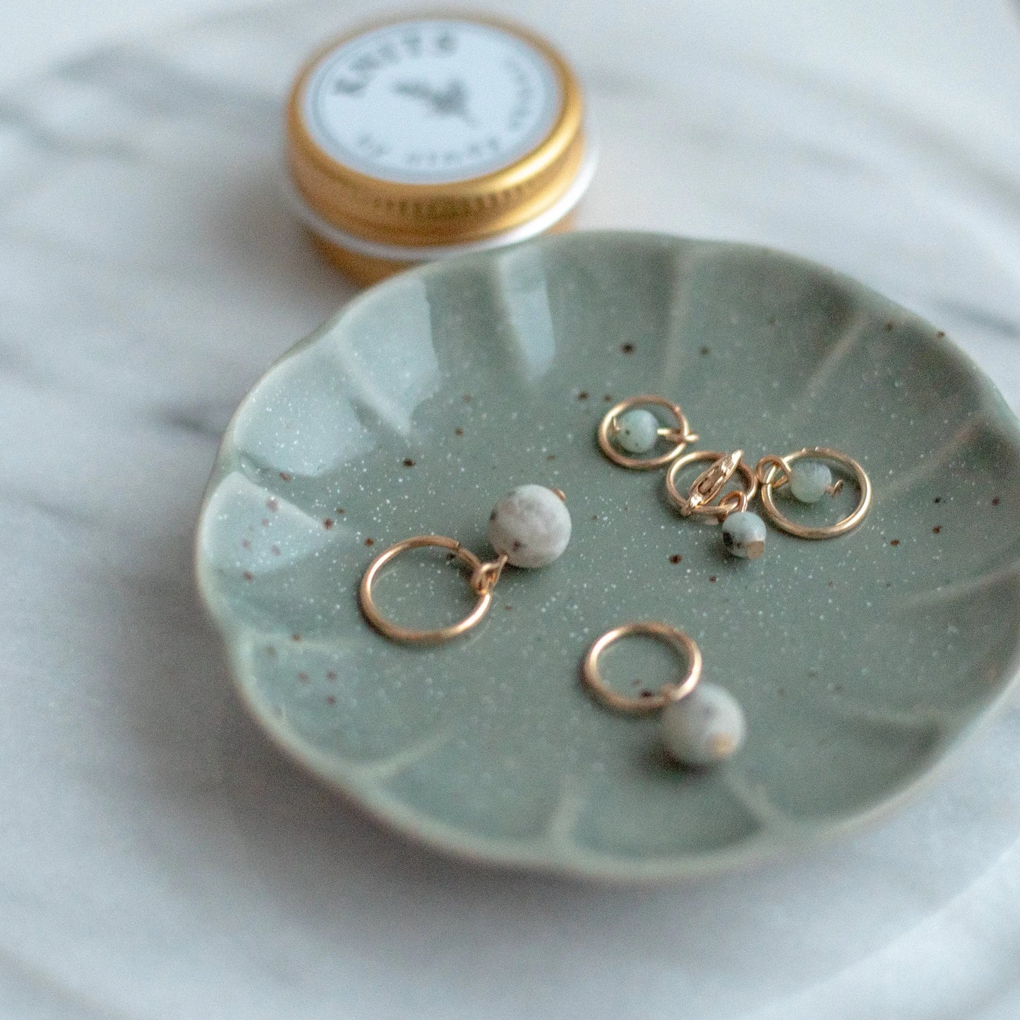 Pearls set - dusty green KNITS by cindy ekman