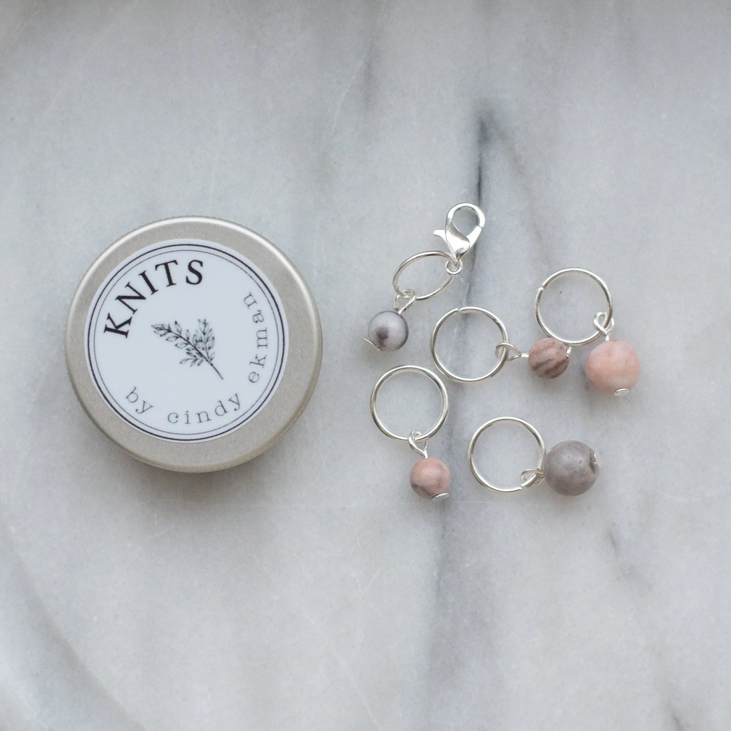 Pearls set box - nude silver KNITS by cindy ekman