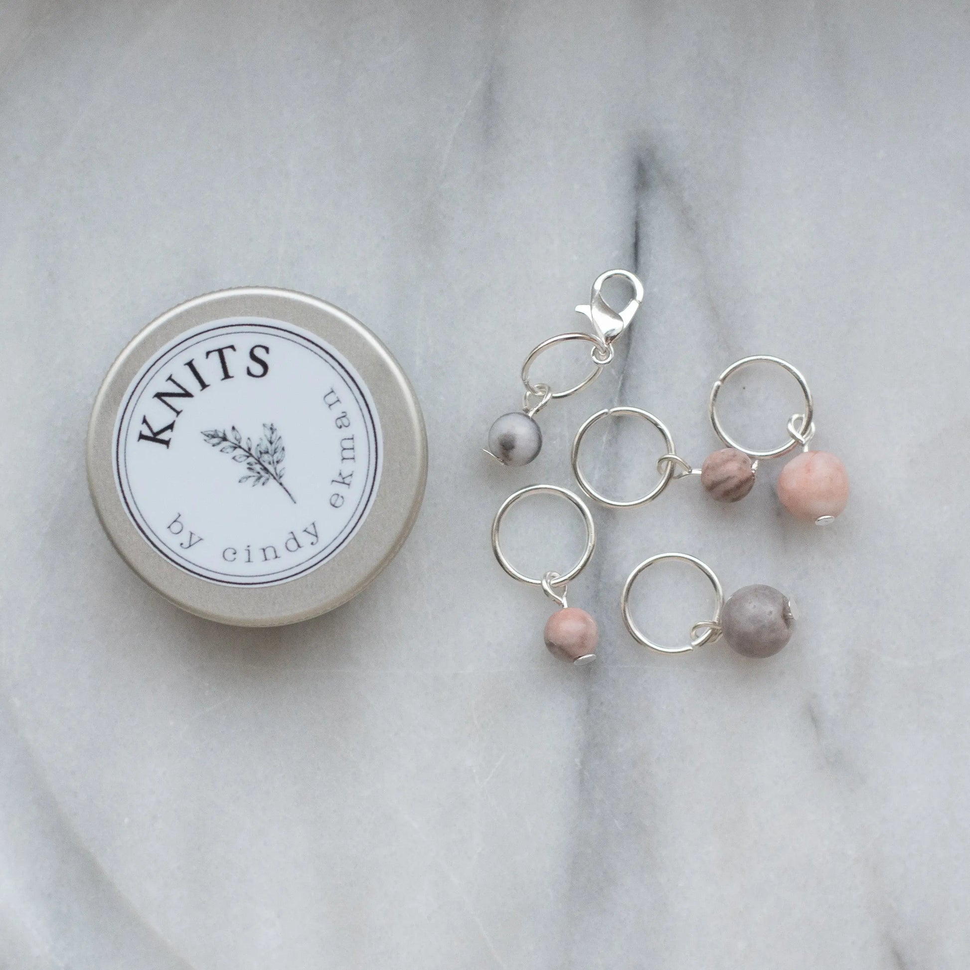 Pearls set box - nude silver KNITS by cindy ekman
