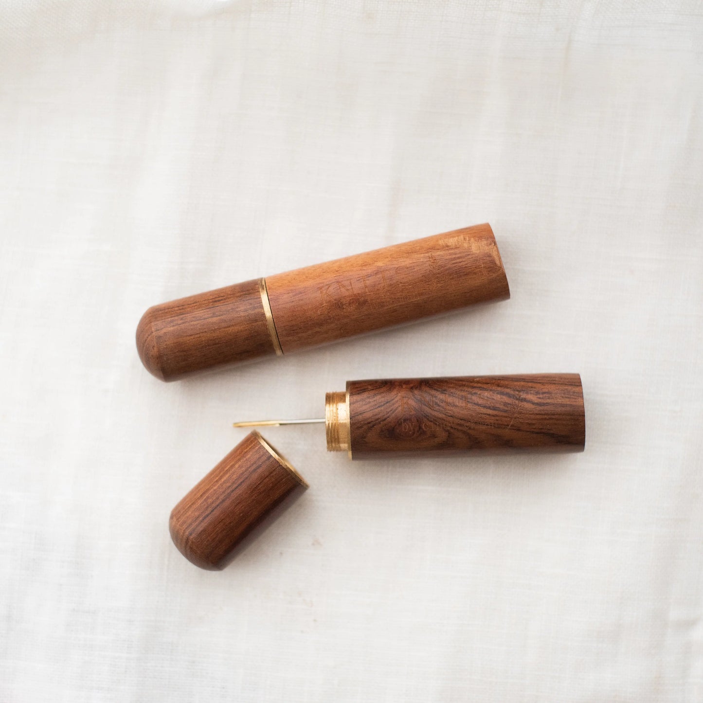 The KNITS wooden needle tube + needle KNITS by cindy ekman