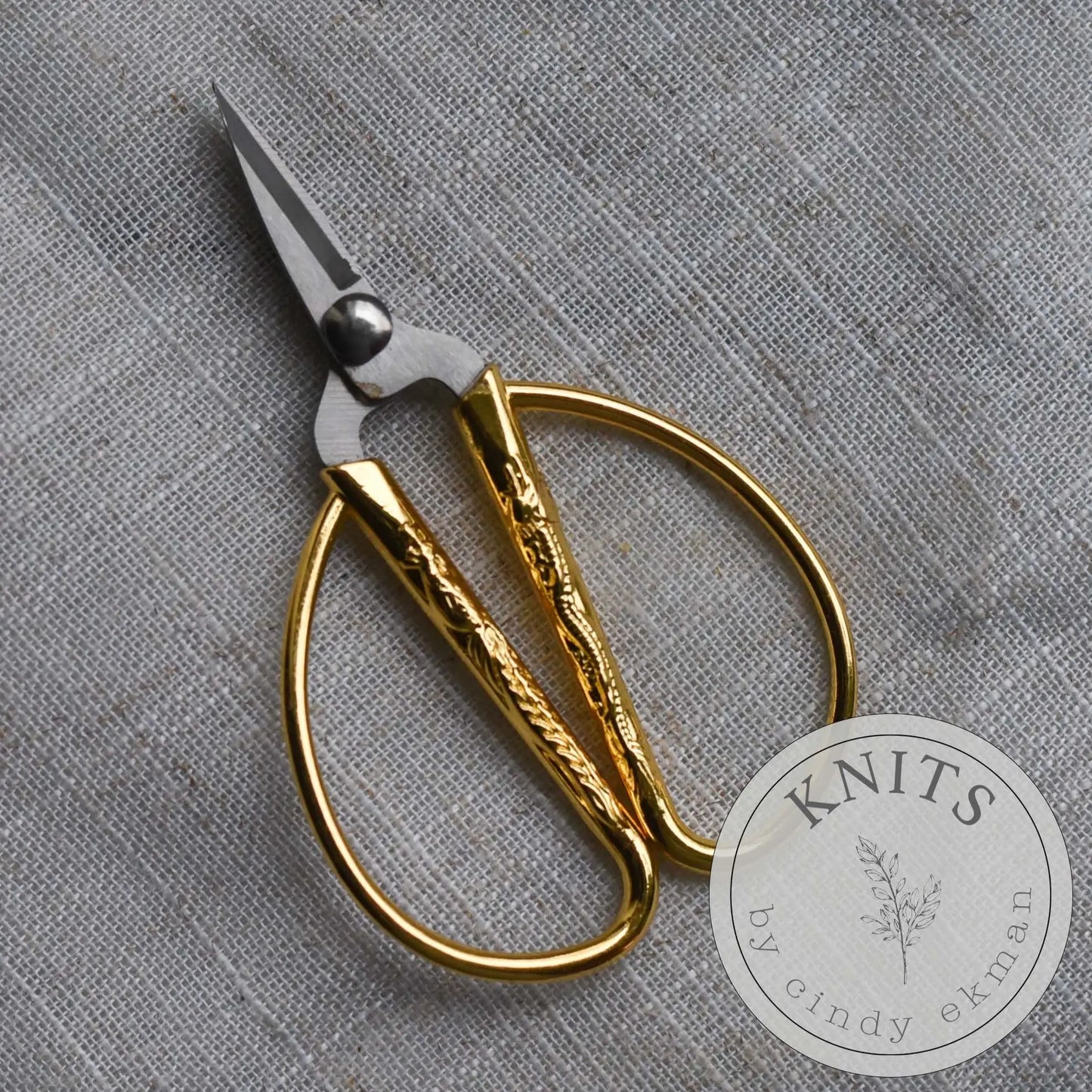 Golden scissor KNITS by cindy ekman