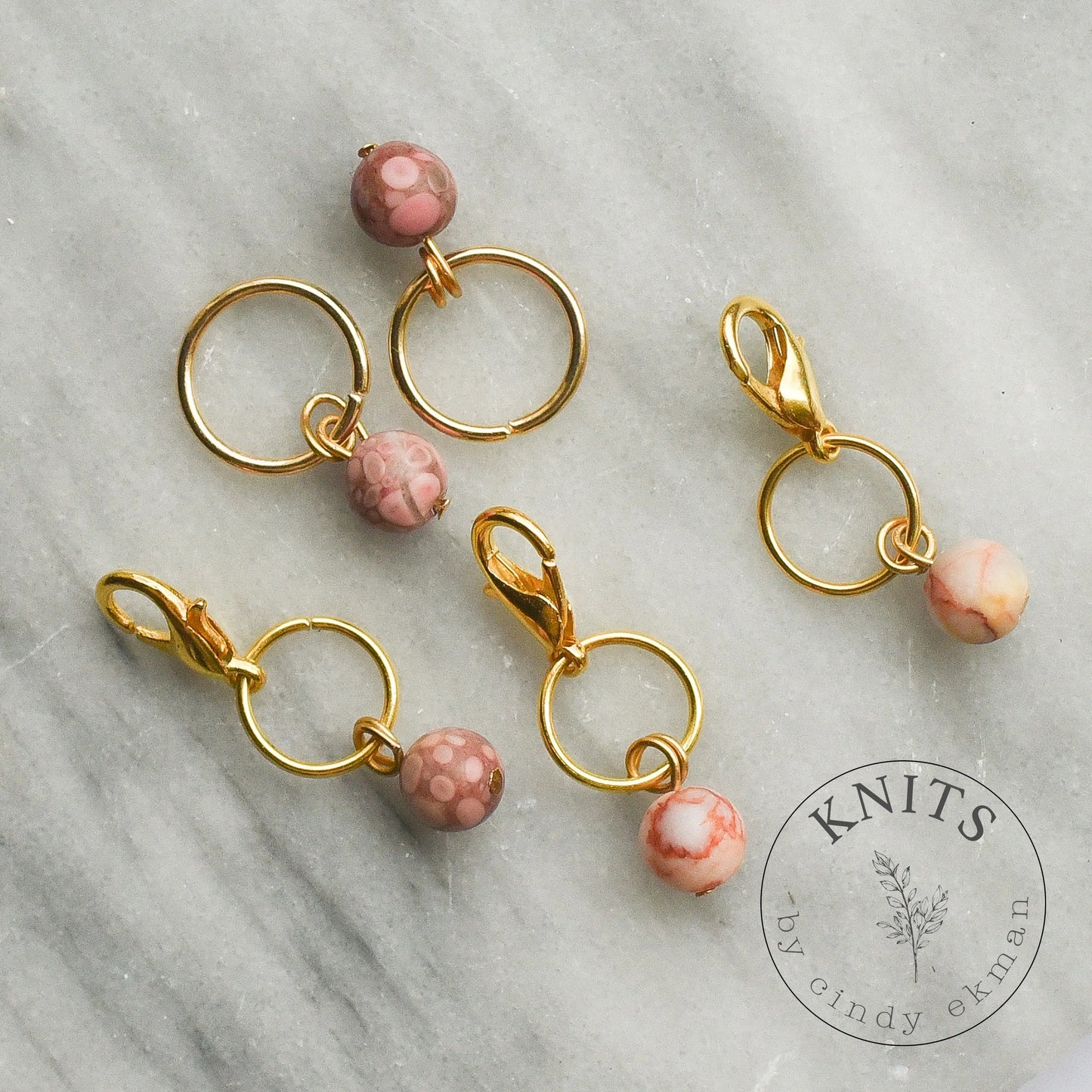 Pearls set - dusty pink KNITS by cindy ekman