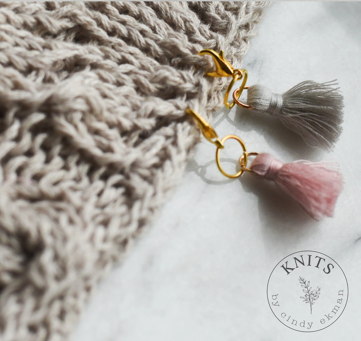 Tassels set - Ash grey KNITS by cindy ekman