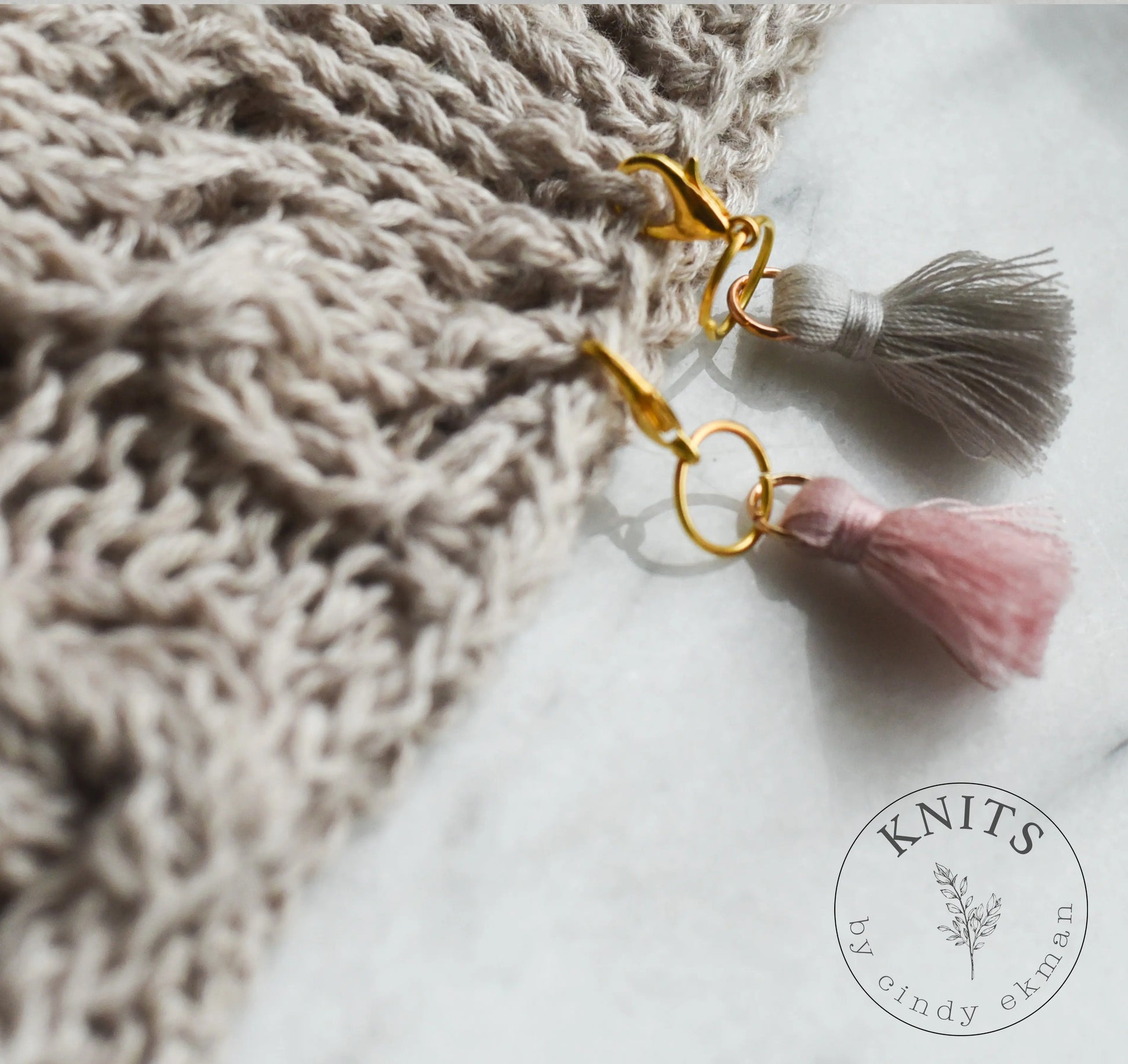 Tassels set - Ash grey KNITS by cindy ekman