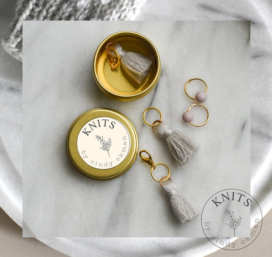 Tassels set - Ash grey KNITS by cindy ekman