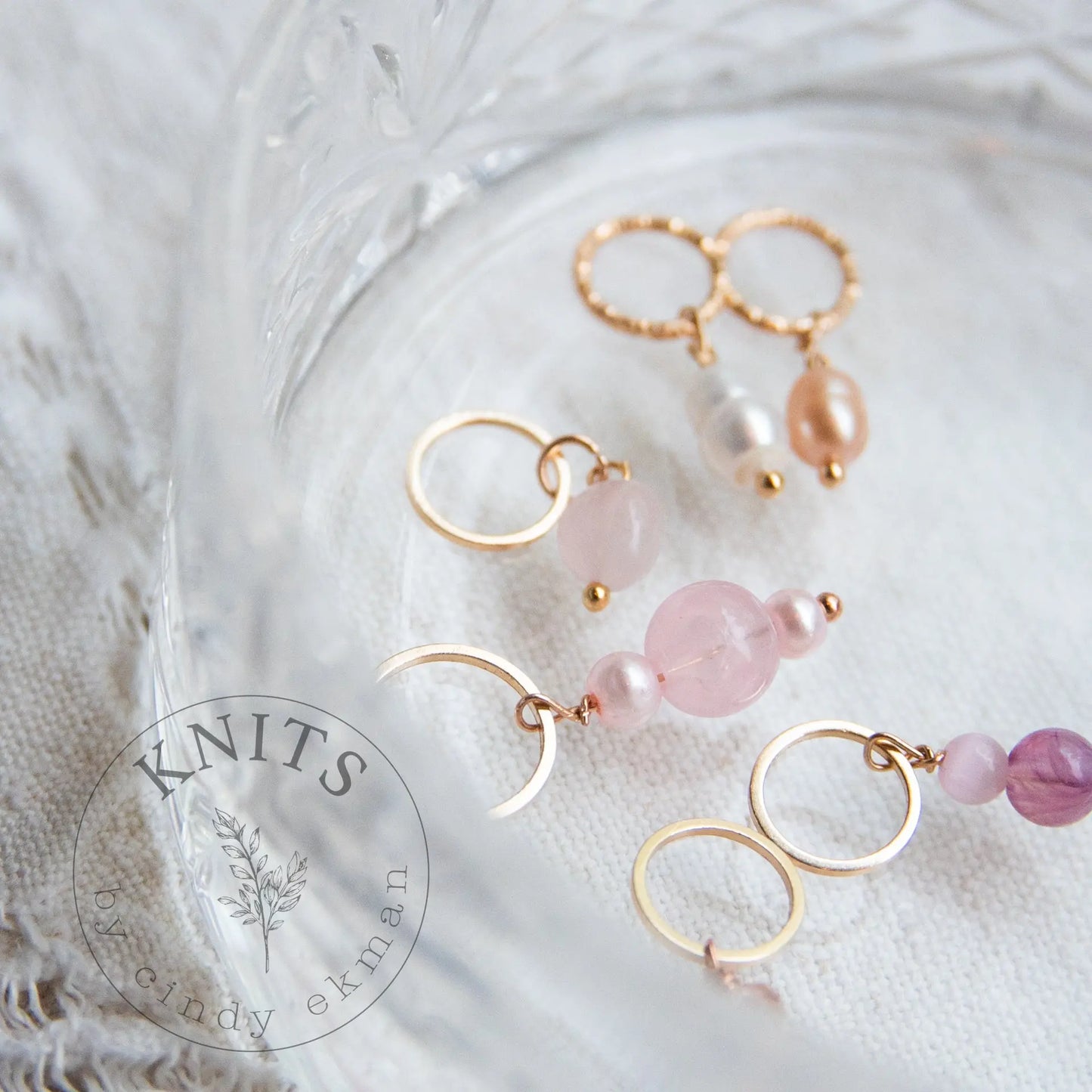 Sparkling set Pink gold KNITS by cindy ekman