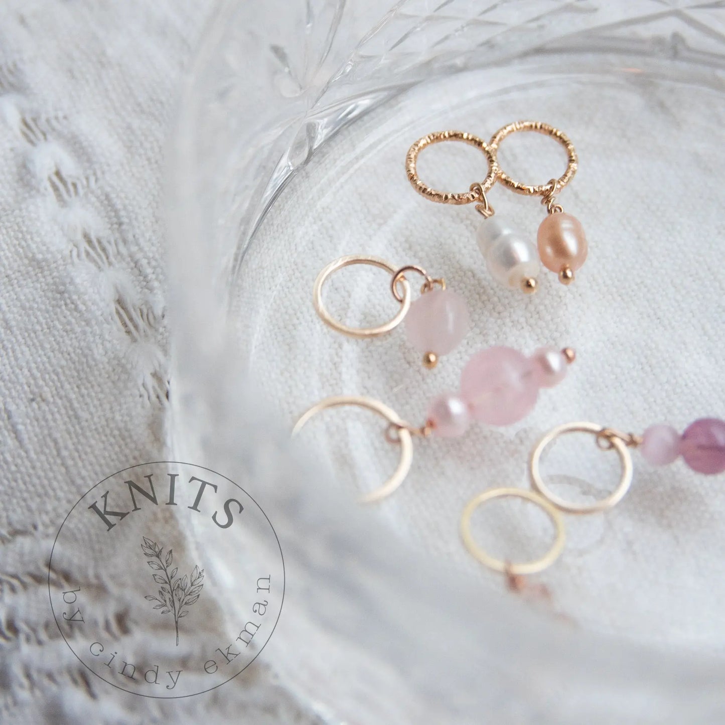 Sparkling set Pink gold KNITS by cindy ekman