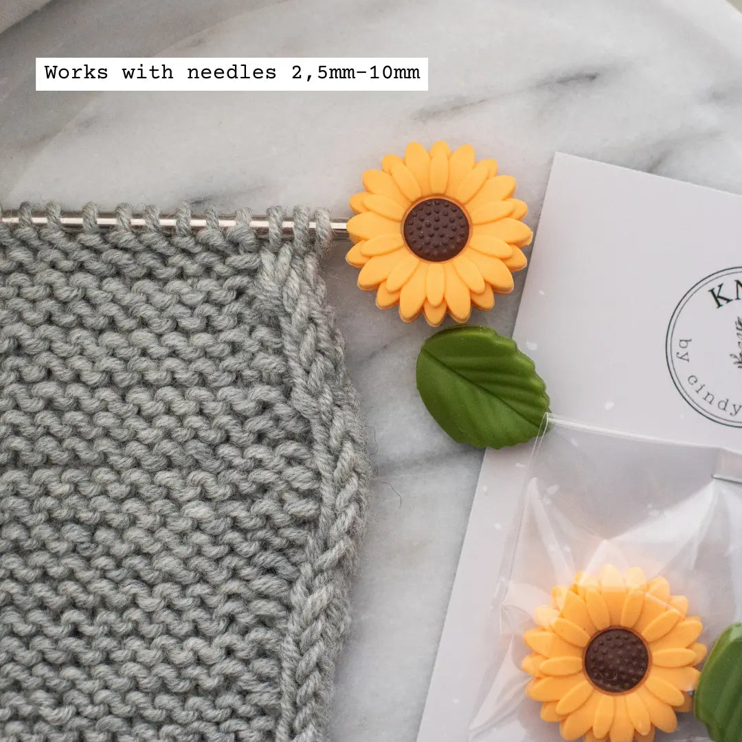 Needle stopper - Sunflower set KNITS by cindy ekman