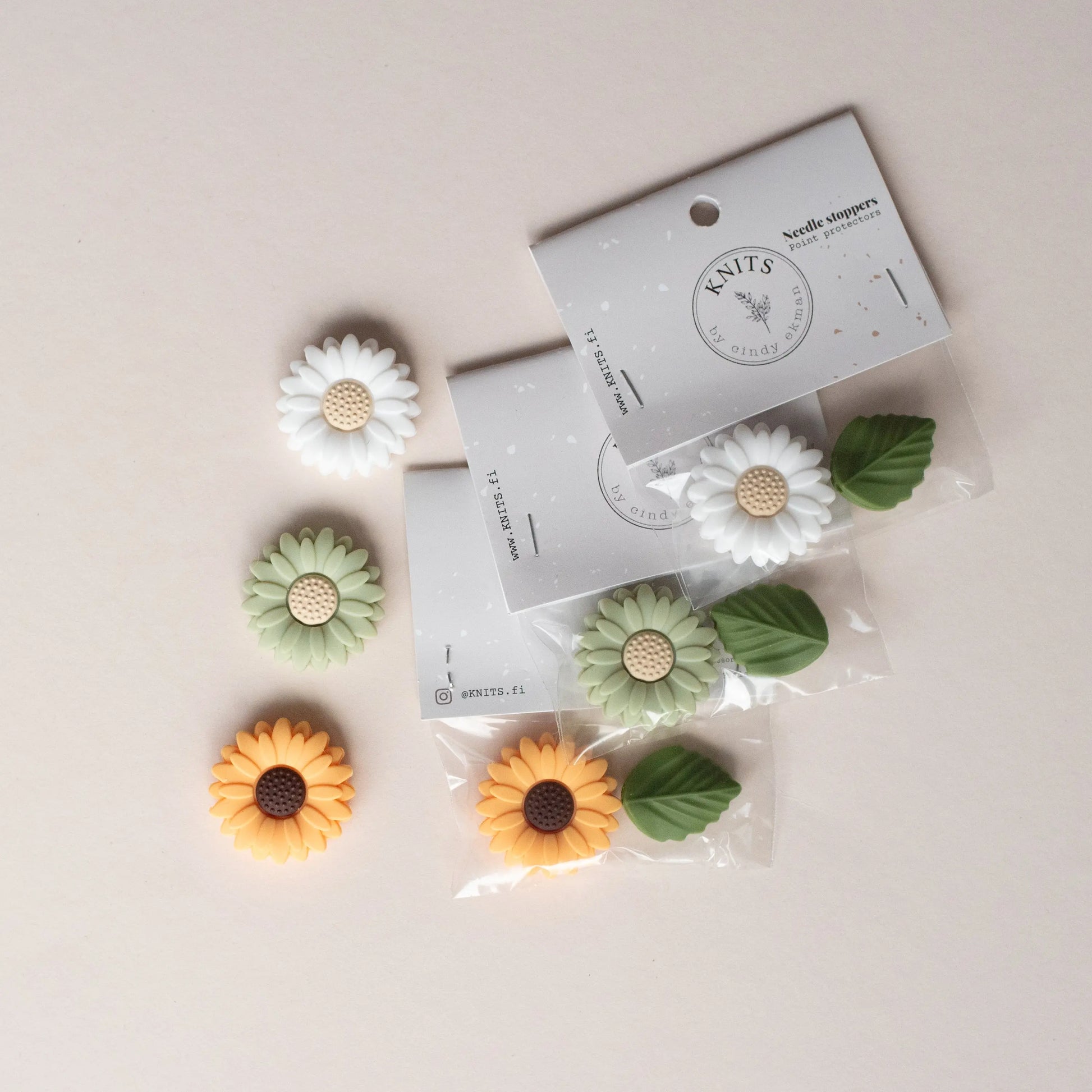 Needle stopper - Sunflower set KNITS by cindy ekman