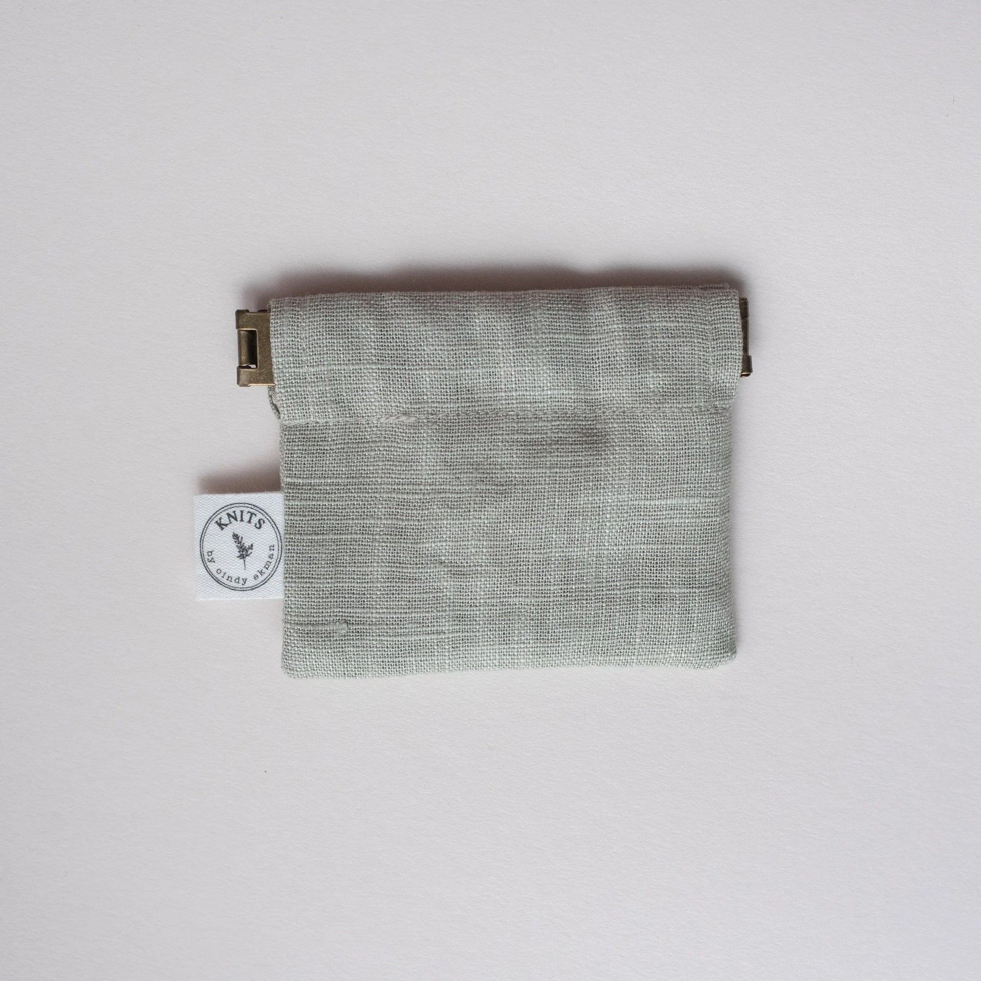 Knitting bag 100% linen green