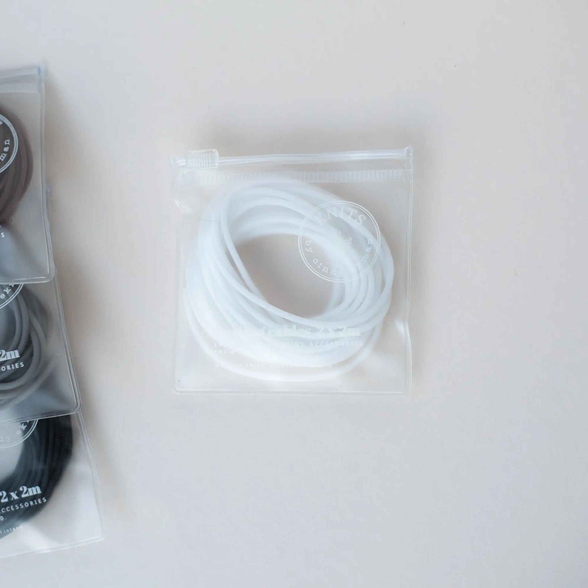 Resting cables in ziplock bags