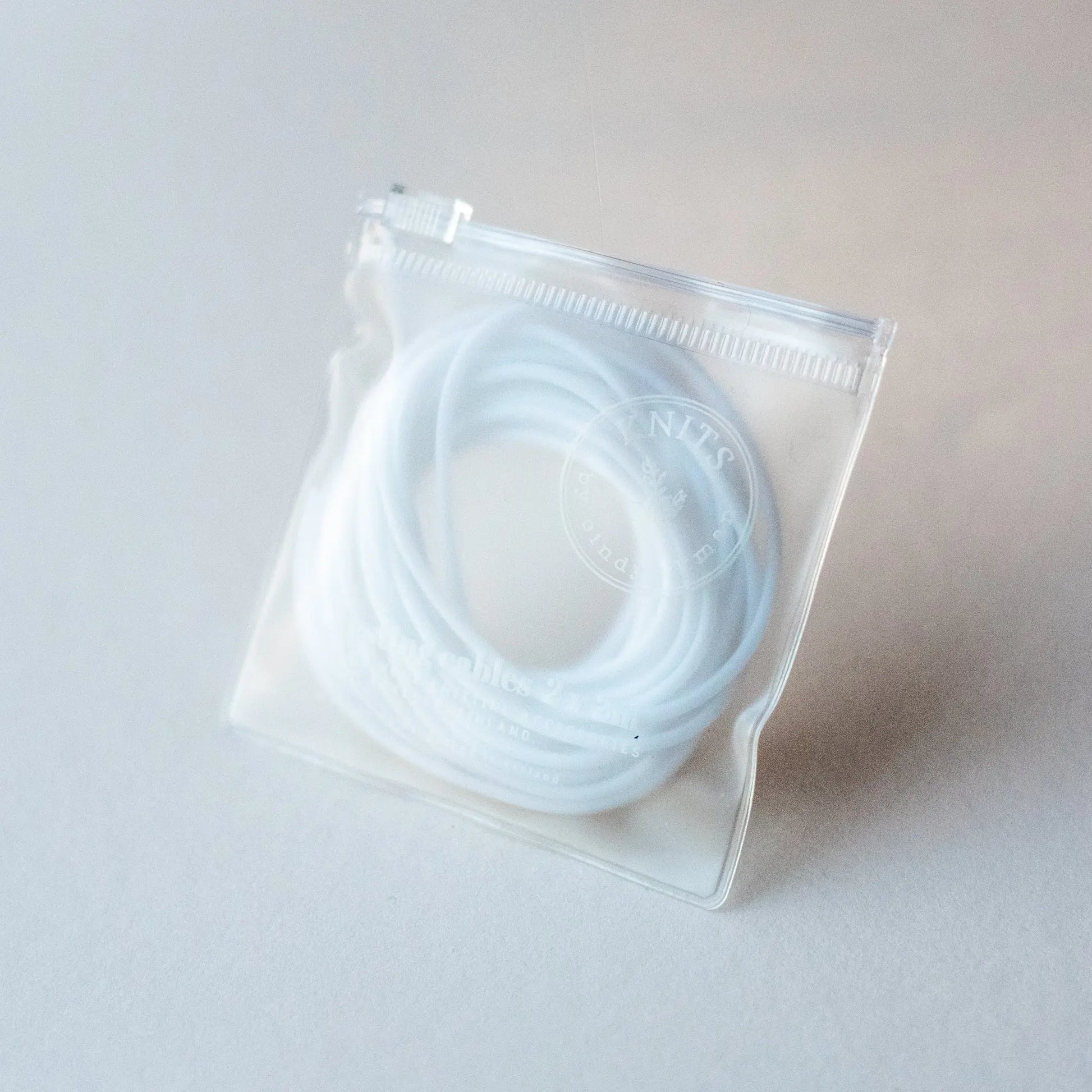 white Resting cables in ziplock bags