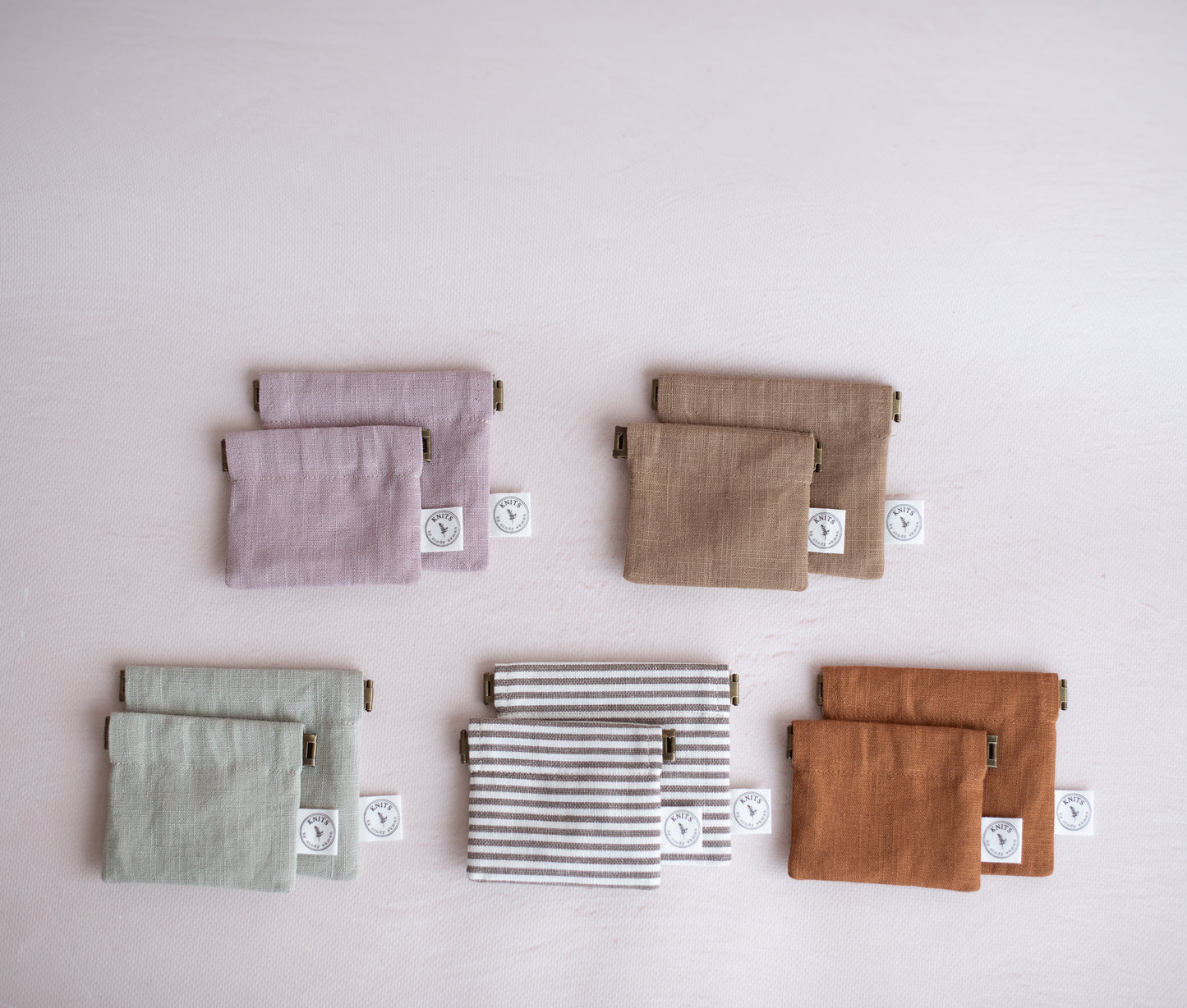 The KNITS push pouch storage bag for knitters