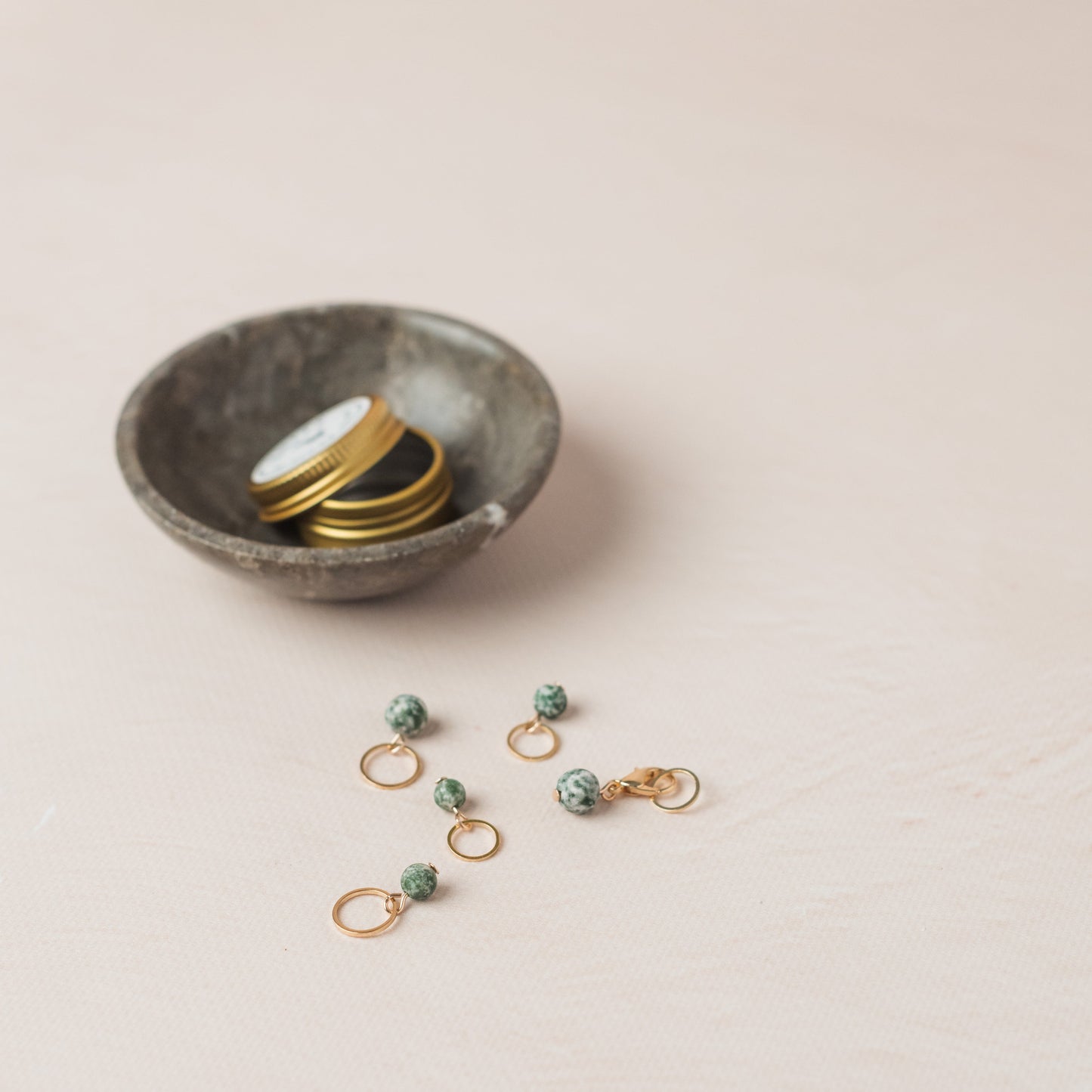 Pearls set - matt grönt