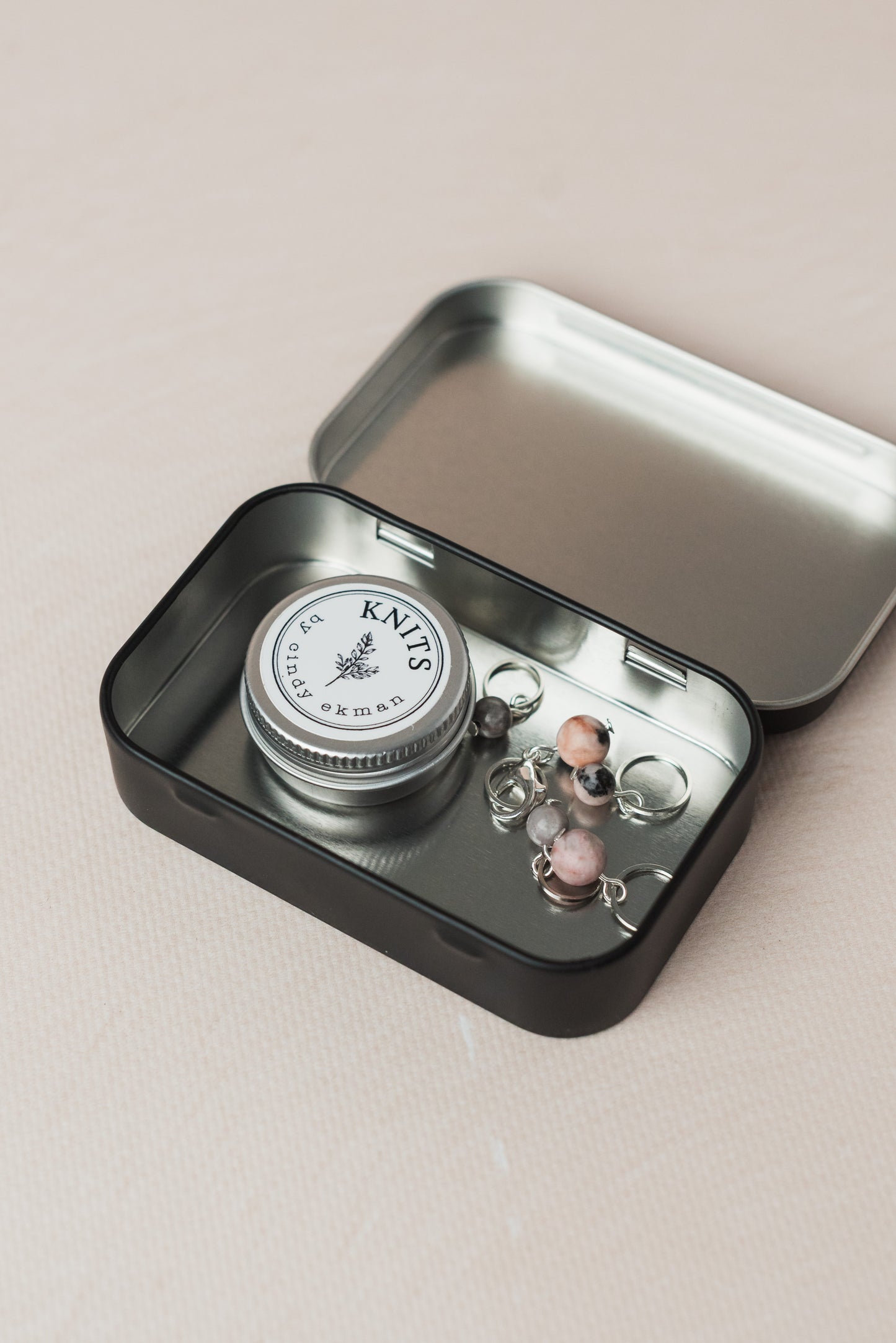 Pearls set box - nude silver