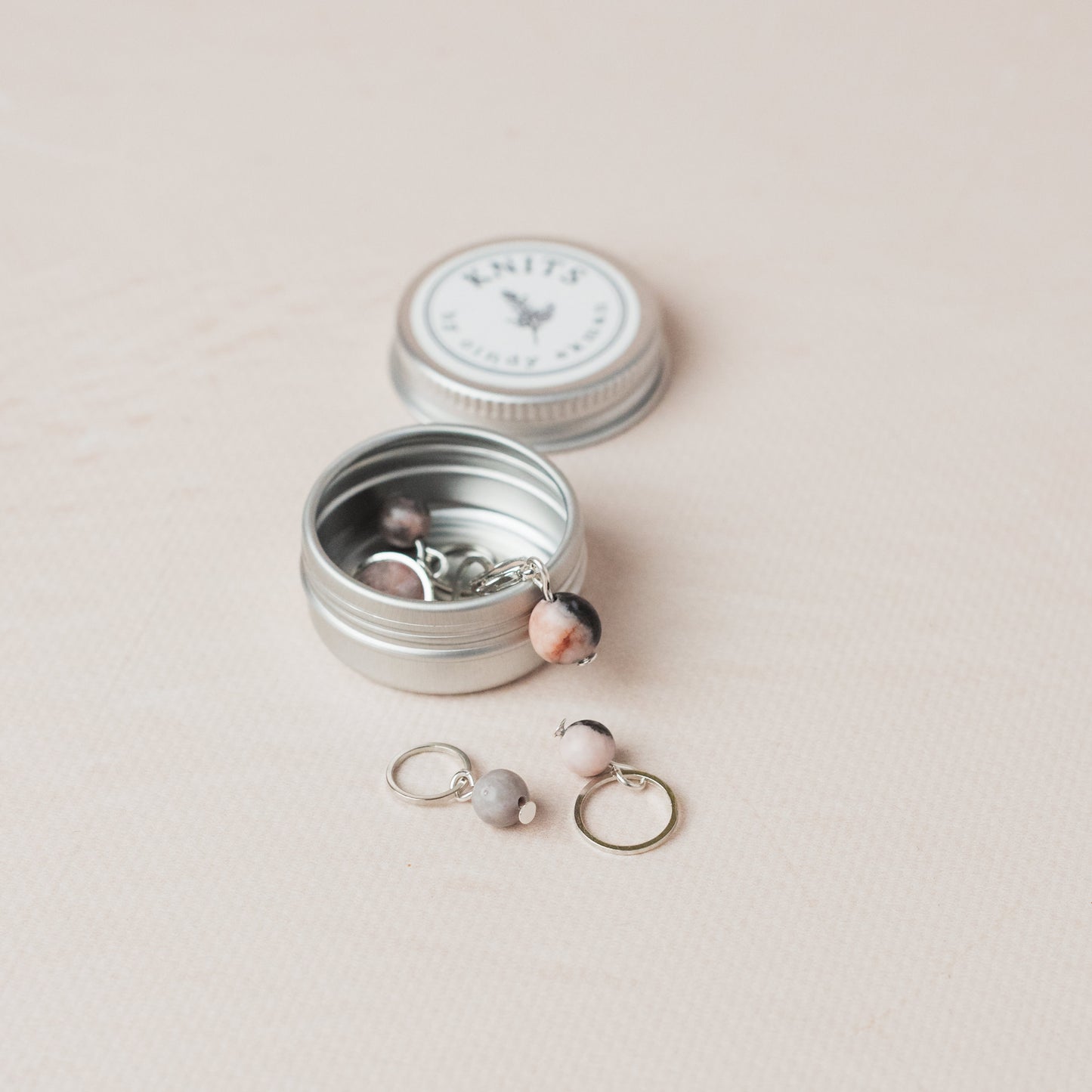 Pearls set box - nude silver