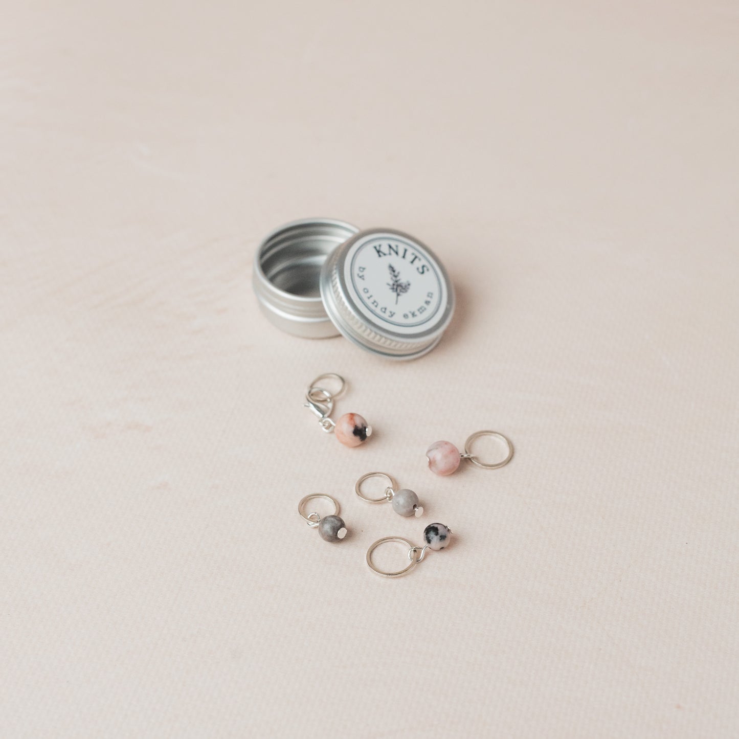 Pearls set box - nude silver