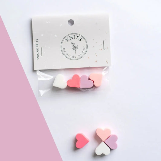 Needle stopper - Hearts pink