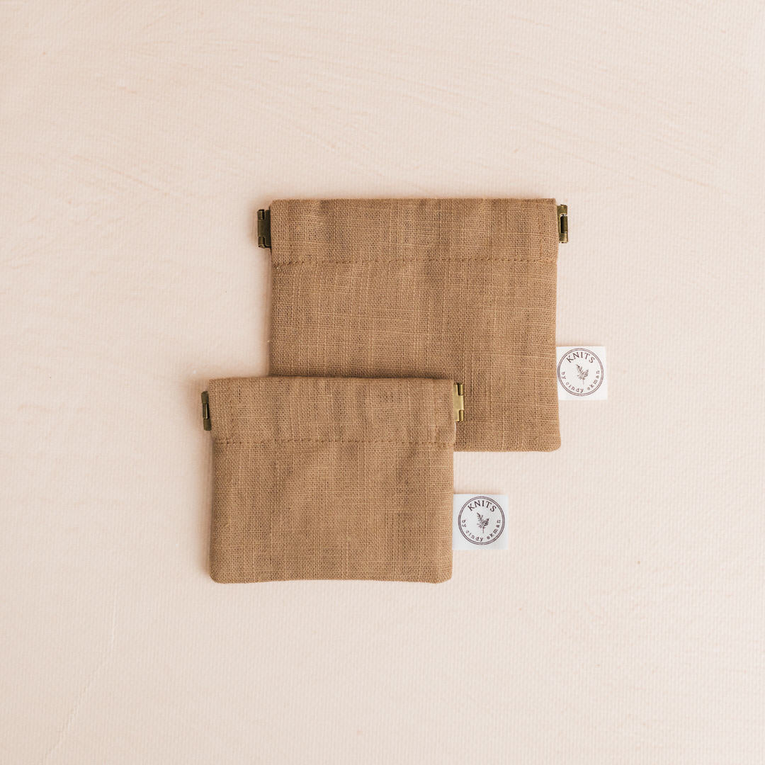 The KNITS push pouch storage bag for knitters
