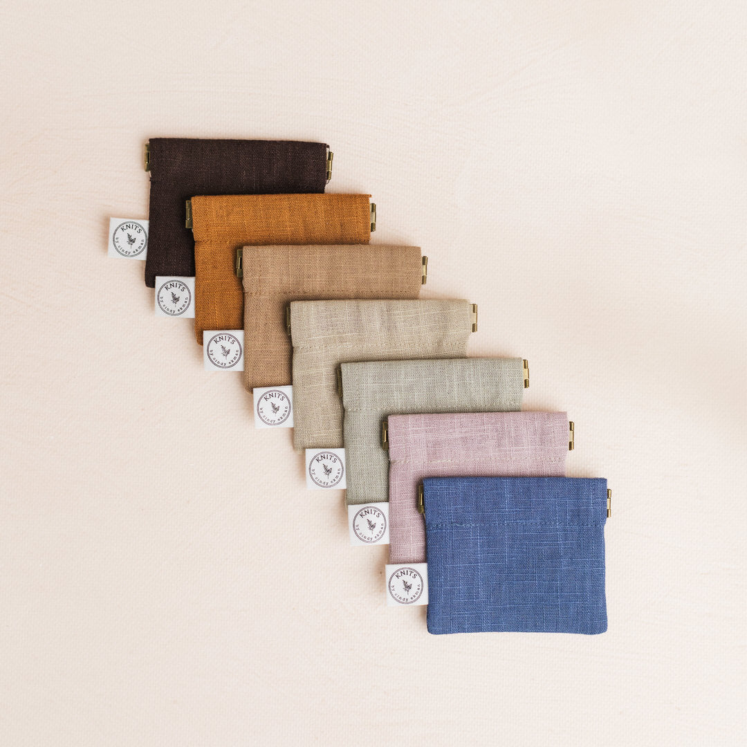 The KNITS push pouch storage bag for knitters