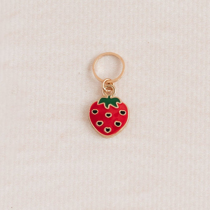 strawberry charm used in knitting