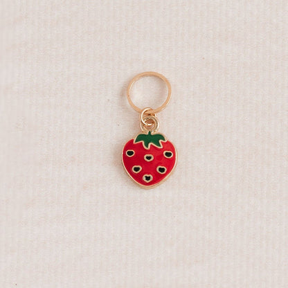 strawberry charm used in knitting