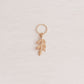 Gold knittinngmarker shaped like a leaf
