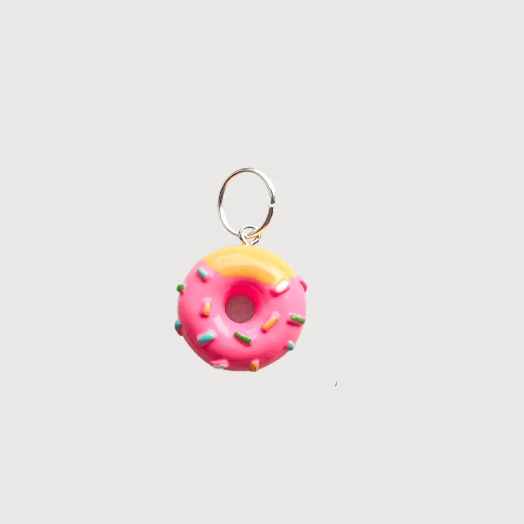 Donut neon pink stitch marker