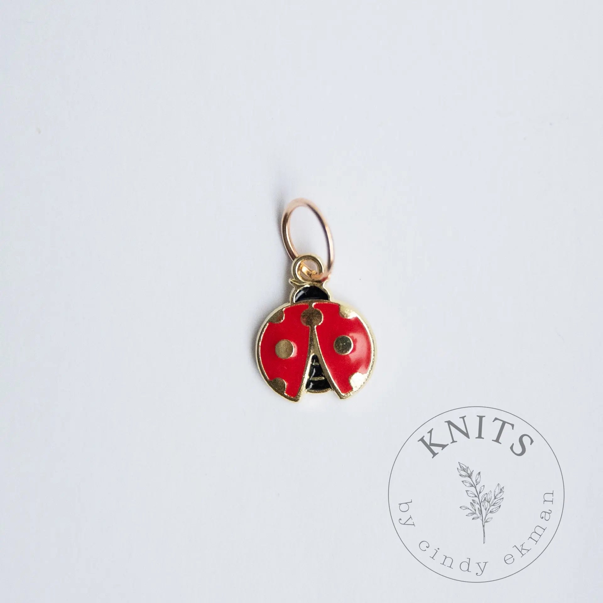 Ladybug - stitch marker KNITS by cindy ekman